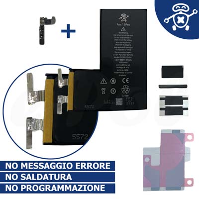 Batteria SOLO CELLE per Apple iPhone 13 PRO NEW TECHNOLOGY by e-Pol + flex tag-on ®